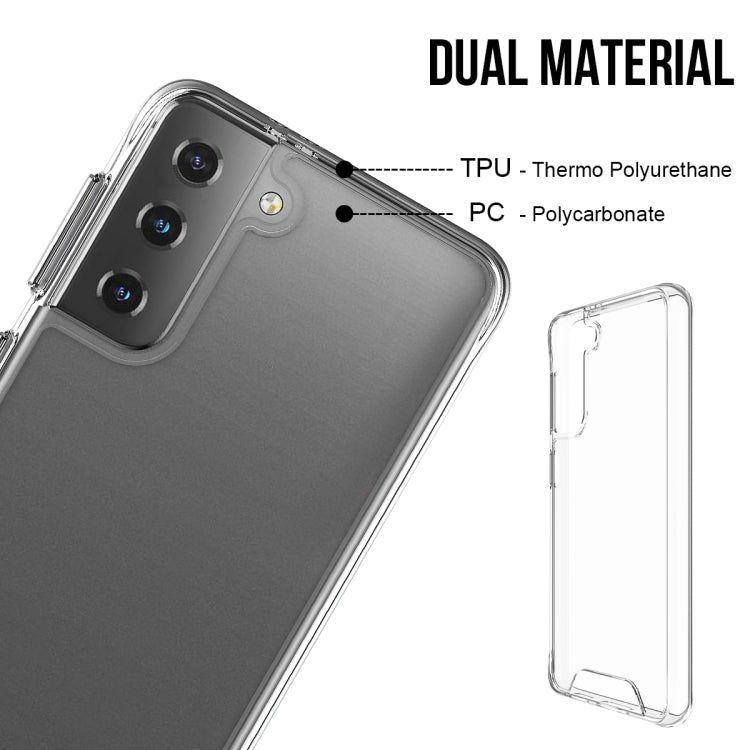 For Samsung Galaxy S21 5G Scratchproof TPU + Acrylic Space Protective Case(Transparent)