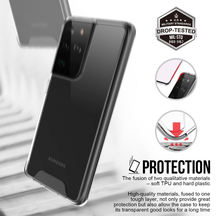 For Samsung Galaxy S21 Ultra 5G Scratchproof TPU + Acrylic Space Protective Case(Transparent)