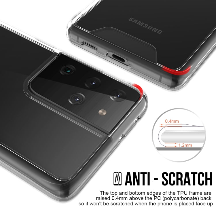 For Samsung Galaxy S21 Ultra 5G Scratchproof TPU + Acrylic Space Protective Case(Transparent)