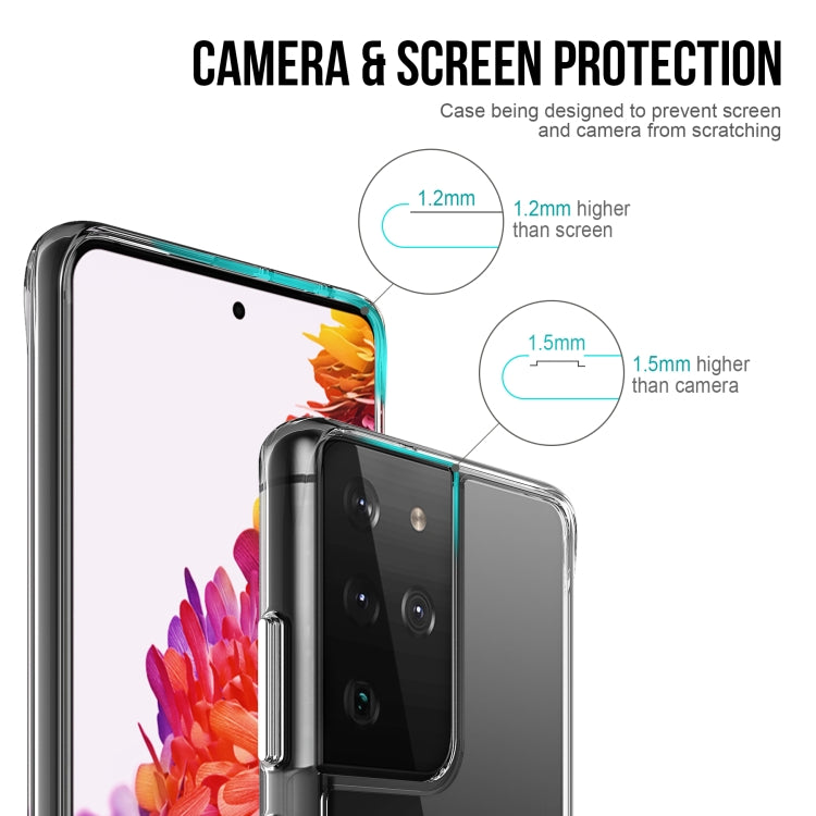 For Samsung Galaxy S21 Ultra 5G Scratchproof TPU + Acrylic Space Protective Case(Transparent)
