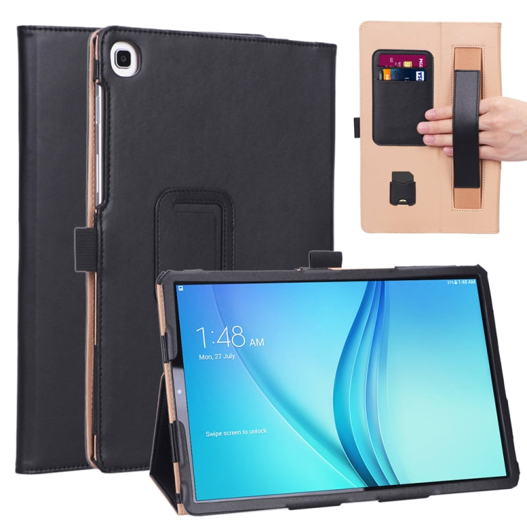 For Samsung Galaxy Tab S5e T720/T725 Business Retro PU Horizontal Flip Leather Case with Holder  & Card Slots & Hand Strap
