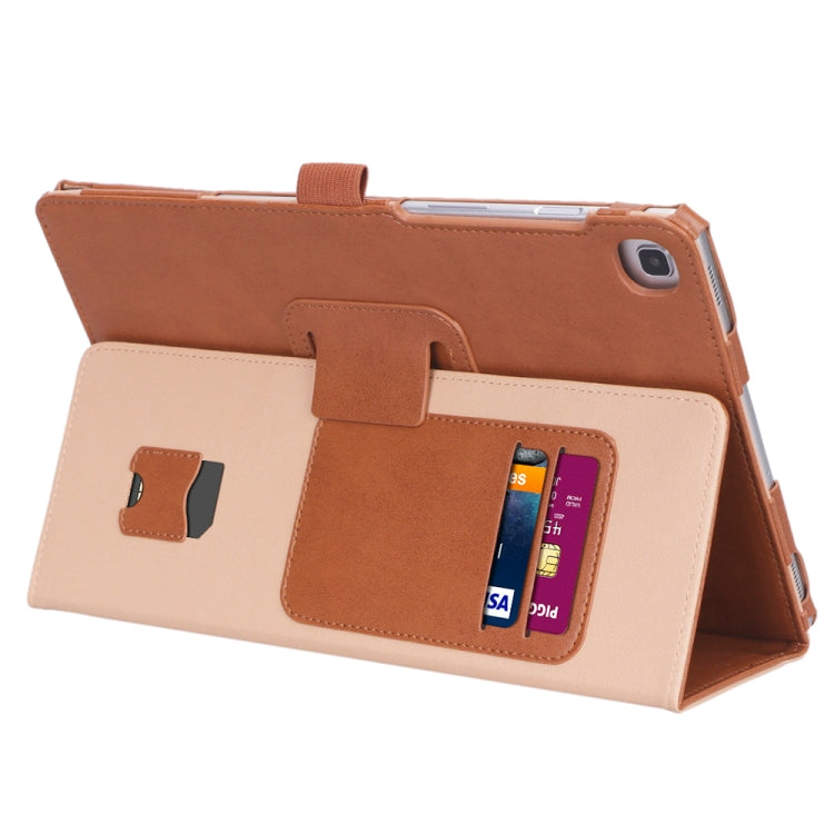 For Samsung Galaxy Tab S5e T720/T725 Business Retro PU Horizontal Flip Leather Case with Holder  & Card Slots & Hand Strap