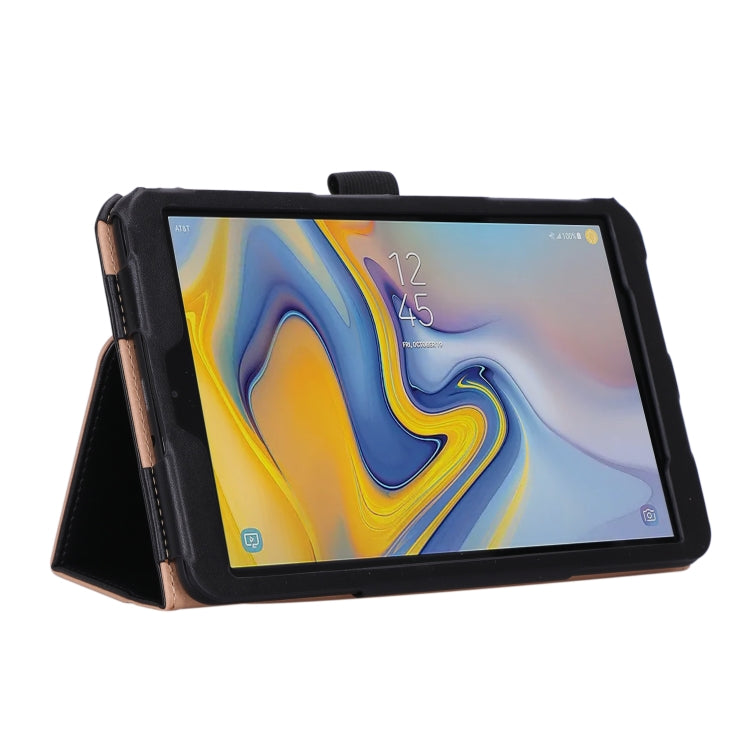 For Samsung Galaxy Tab A 8.0 (2018) T387 Business Retro PU Horizontal Flip Leather Case with Holder  & Card Slots & Hand Strap