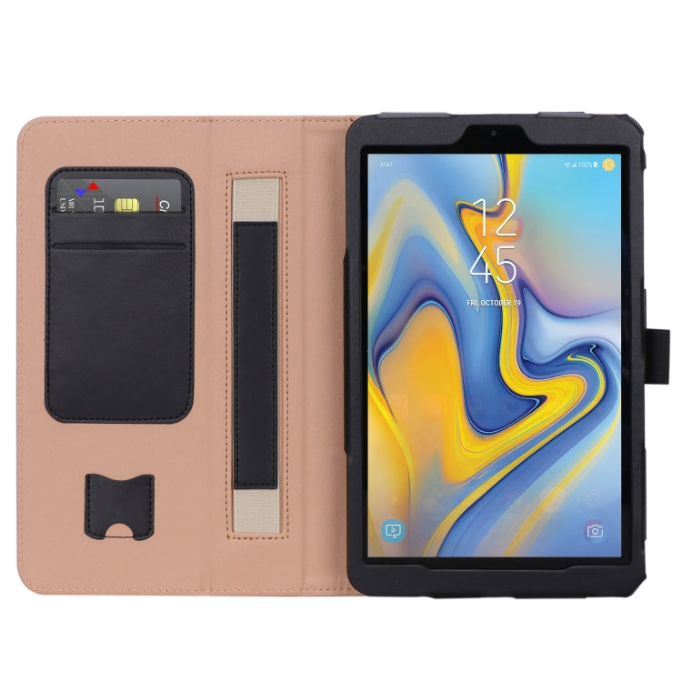 For Samsung Galaxy Tab A 8.0 (2018) T387 Business Retro PU Horizontal Flip Leather Case with Holder  & Card Slots & Hand Strap