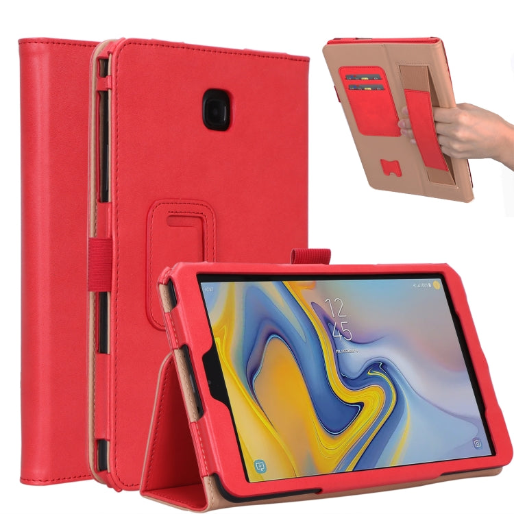 For Samsung Galaxy Tab A 8.0 (2018) T387 Business Retro PU Horizontal Flip Leather Case with Holder  & Card Slots & Hand Strap
