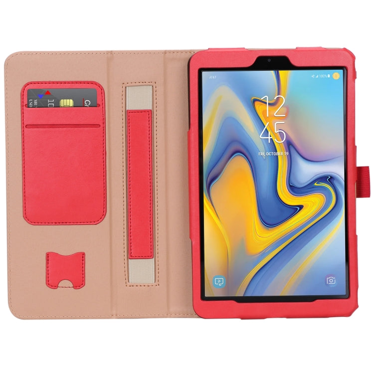 For Samsung Galaxy Tab A 8.0 (2018) T387 Business Retro PU Horizontal Flip Leather Case with Holder  & Card Slots & Hand Strap