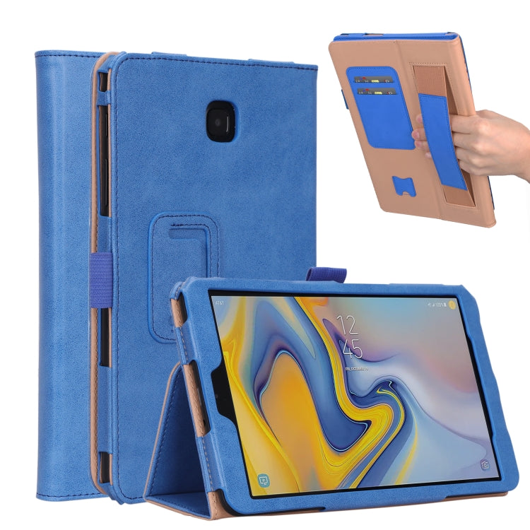 For Samsung Galaxy Tab A 8.0 (2018) T387 Business Retro PU Horizontal Flip Leather Case with Holder  & Card Slots & Hand Strap