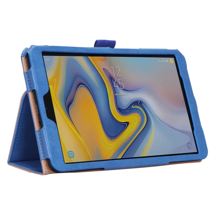 For Samsung Galaxy Tab A 8.0 (2018) T387 Business Retro PU Horizontal Flip Leather Case with Holder  & Card Slots & Hand Strap