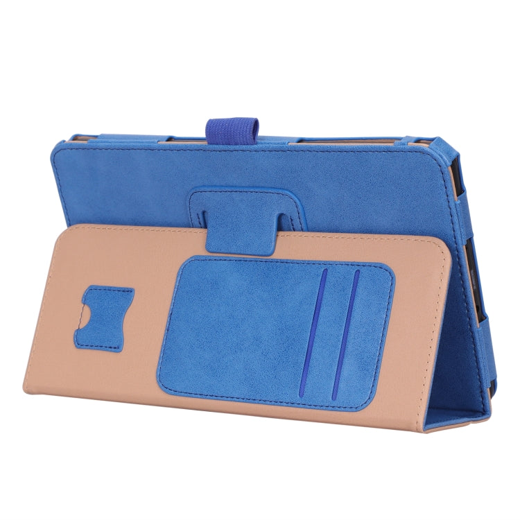 For Samsung Galaxy Tab A 8.0 (2018) T387 Business Retro PU Horizontal Flip Leather Case with Holder  & Card Slots & Hand Strap