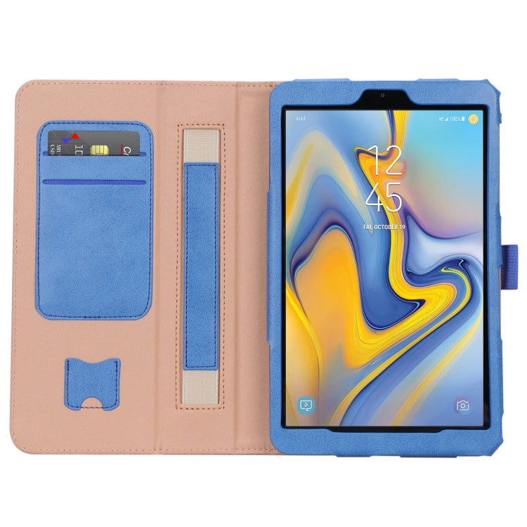 For Samsung Galaxy Tab A 8.0 (2018) T387 Business Retro PU Horizontal Flip Leather Case with Holder  & Card Slots & Hand Strap