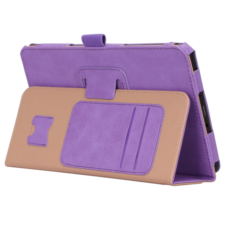 For Samsung Galaxy Tab A 8.0 (2018) T387 Business Retro PU Horizontal Flip Leather Case with Holder  & Card Slots & Hand Strap
