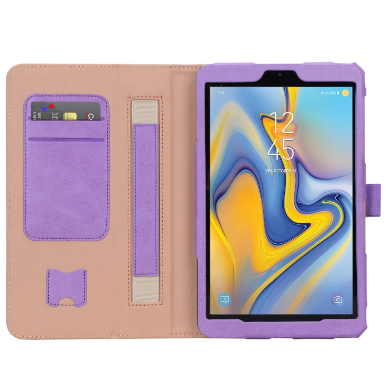 For Samsung Galaxy Tab A 8.0 (2018) T387 Business Retro PU Horizontal Flip Leather Case with Holder  & Card Slots & Hand Strap