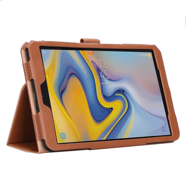 For Samsung Galaxy Tab A 8.0 (2018) T387 Business Retro PU Horizontal Flip Leather Case with Holder  & Card Slots & Hand Strap