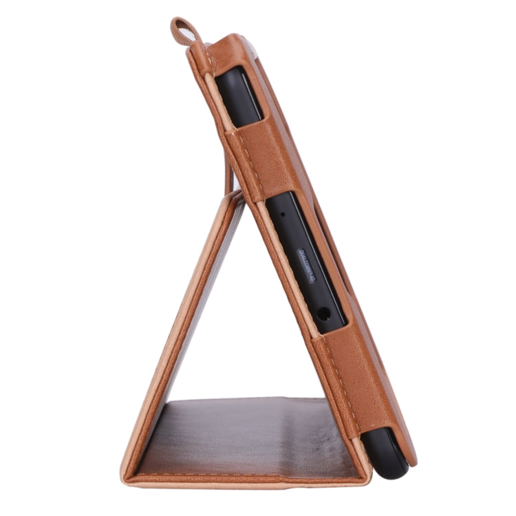 For Samsung Galaxy Tab A 8.0 (2018) T387 Business Retro PU Horizontal Flip Leather Case with Holder  & Card Slots & Hand Strap