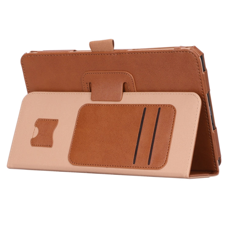 For Samsung Galaxy Tab A 8.0 (2018) T387 Business Retro PU Horizontal Flip Leather Case with Holder  & Card Slots & Hand Strap