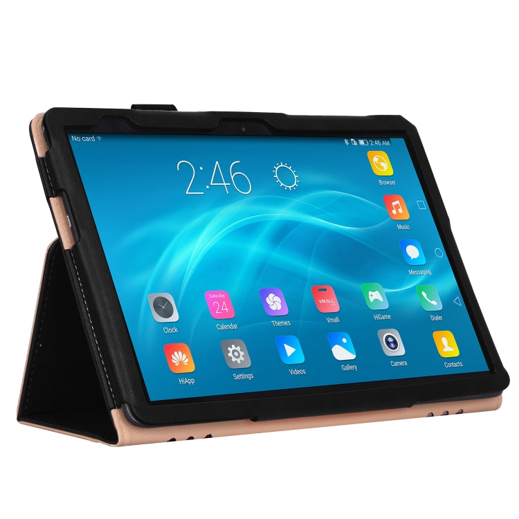 For Huawei MediaPad T5 /Enjoy Tablet 10.1 2018 Business Retro PU Horizontal Flip Leather Case with Holder  & Card Slots & Hand Strap