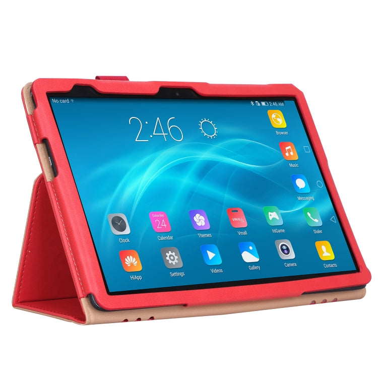 For Huawei MediaPad T5 /Enjoy Tablet 10.1 2018 Business Retro PU Horizontal Flip Leather Case with Holder  & Card Slots & Hand Strap