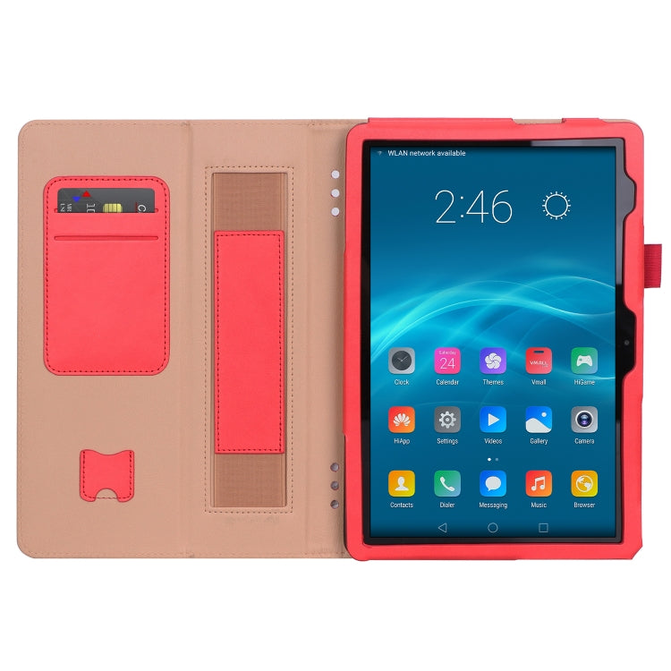 For Huawei MediaPad T5 /Enjoy Tablet 10.1 2018 Business Retro PU Horizontal Flip Leather Case with Holder  & Card Slots & Hand Strap