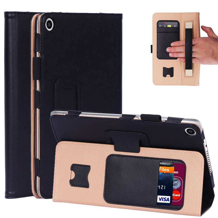 For Huawei Honor Pad 5 / MediaPad M5 Lite 8 Business Retro PU Horizontal Flip Leather Case with Holder & Card Slots & Hand Strap