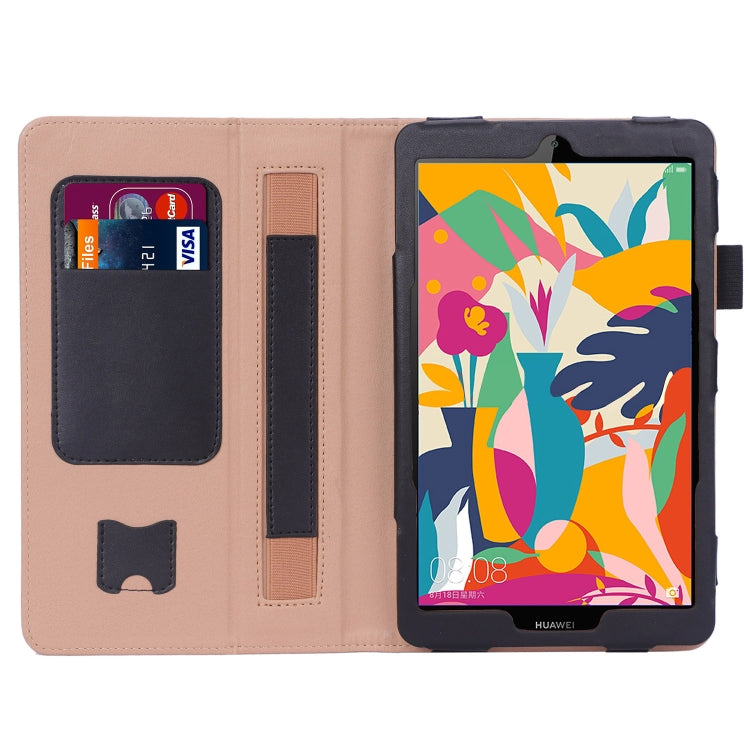 For Huawei Honor Pad 5 / MediaPad M5 Lite 8 Business Retro PU Horizontal Flip Leather Case with Holder & Card Slots & Hand Strap