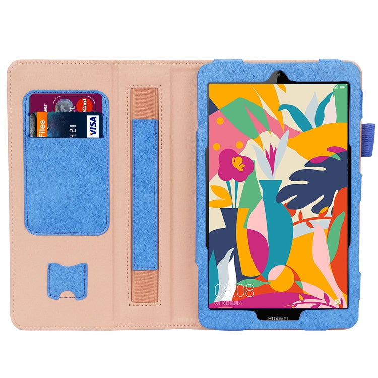 For Huawei Honor Pad 5 / MediaPad M5 Lite 8 Business Retro PU Horizontal Flip Leather Case with Holder & Card Slots & Hand Strap