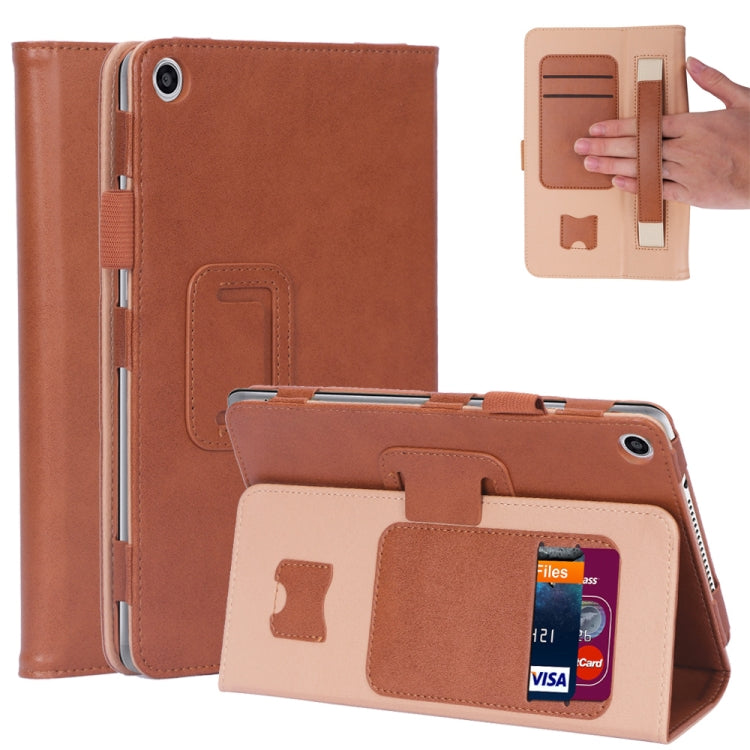For Huawei Honor Pad 5 / MediaPad M5 Lite 8 Business Retro PU Horizontal Flip Leather Case with Holder & Card Slots & Hand Strap