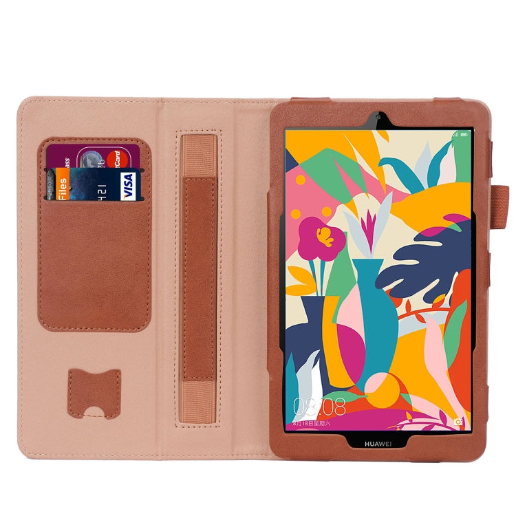 For Huawei Honor Pad 5 / MediaPad M5 Lite 8 Business Retro PU Horizontal Flip Leather Case with Holder & Card Slots & Hand Strap
