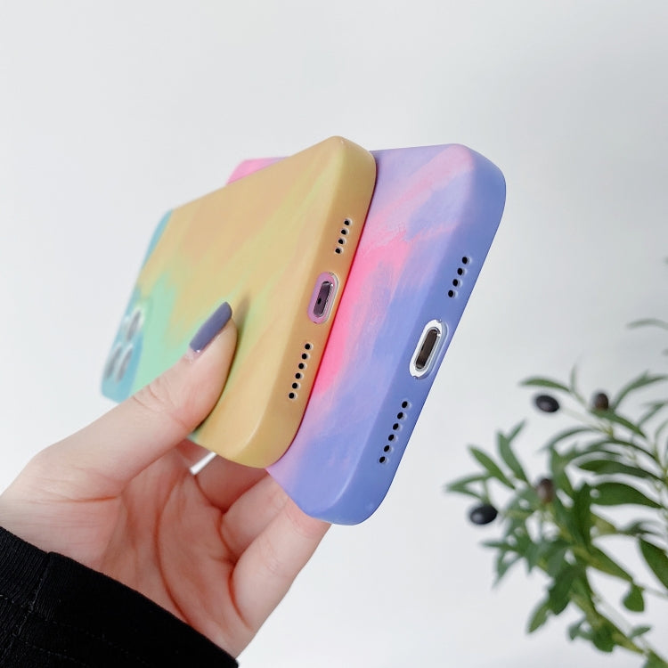 For iPhone 11 Liquid Silicone Gradient Color Protective Case
