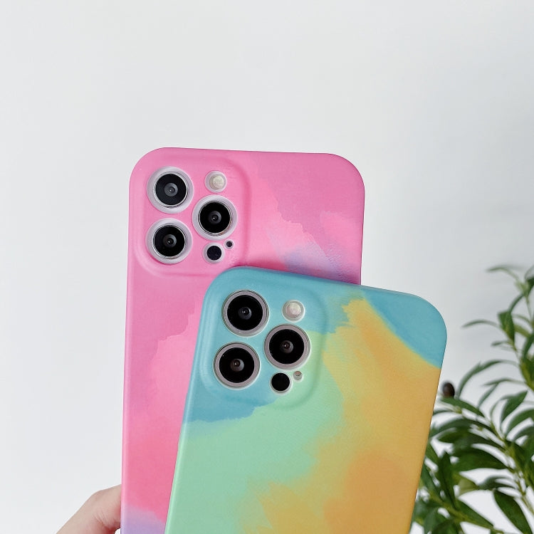 For iPhone 11 Liquid Silicone Gradient Color Protective Case