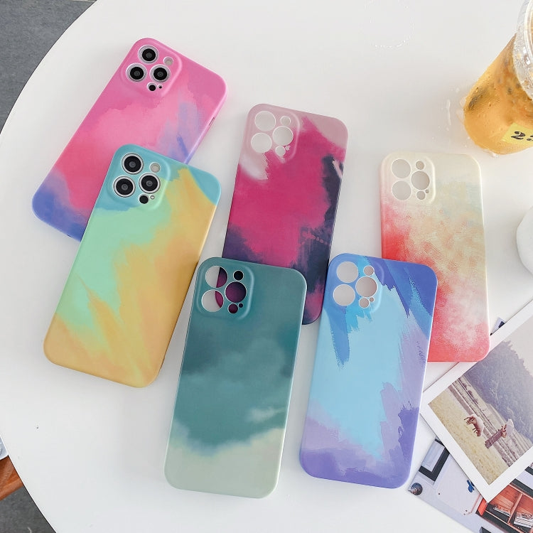 For iPhone 11 Pro Max Liquid Silicone Gradient Color Protective Case