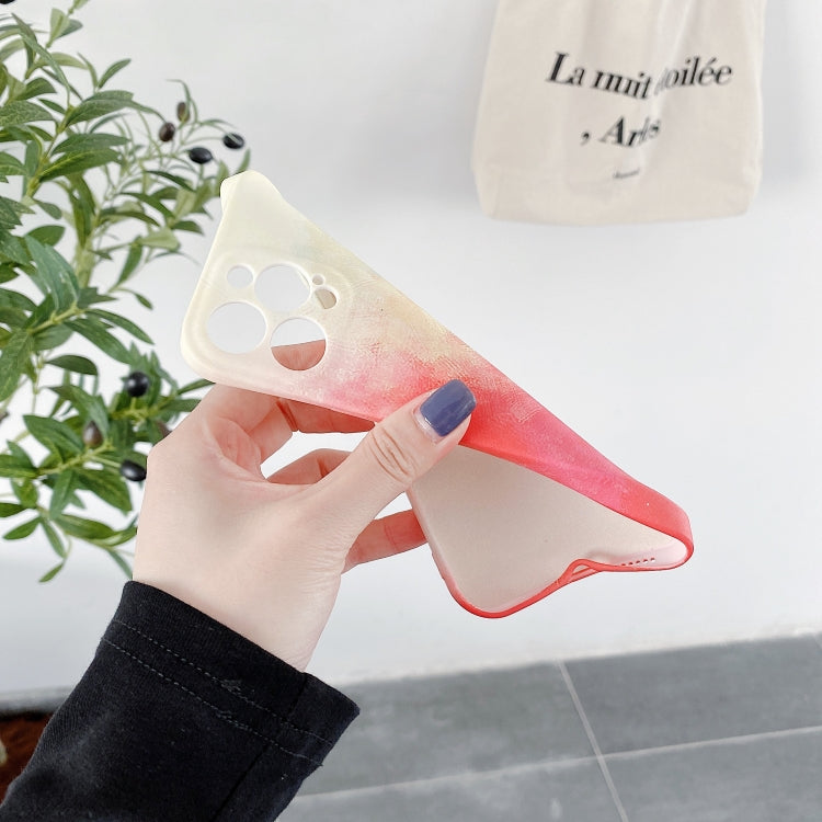 For iPhone 12 mini Liquid Silicone Gradient Color Protective Case
