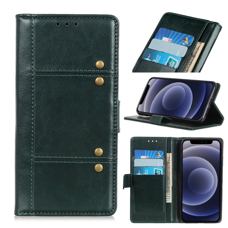 For iPhone 12 mini Peas Crazy Horse Texture Horizontal Flip Leather Case with Holder & Card Slots & Wallet