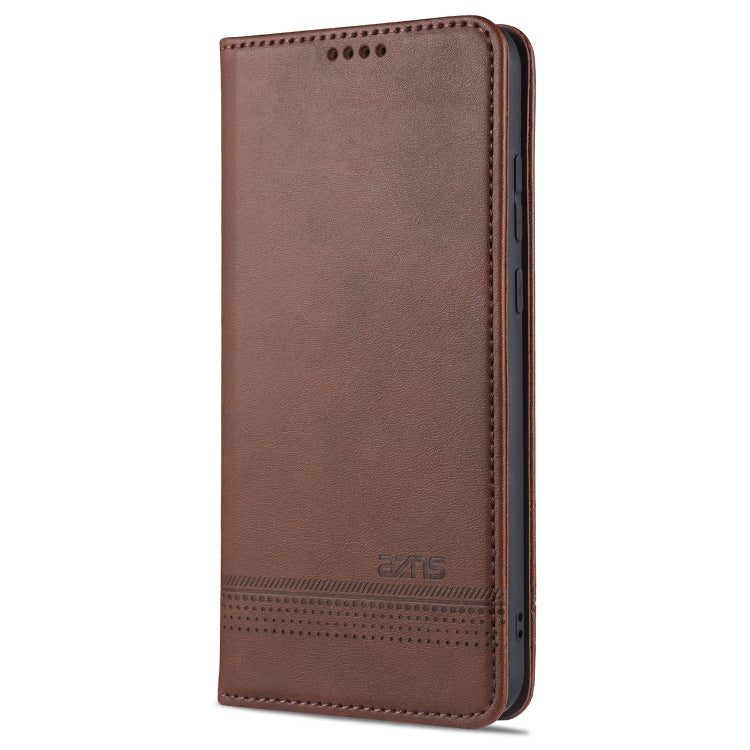 For OPPO A15 AZNS Magnetic Calf Texture Horizontal Flip Leather Case with Card Slots & Holder & Wallet