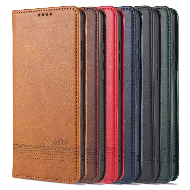 For OPPO A15 AZNS Magnetic Calf Texture Horizontal Flip Leather Case with Card Slots & Holder & Wallet