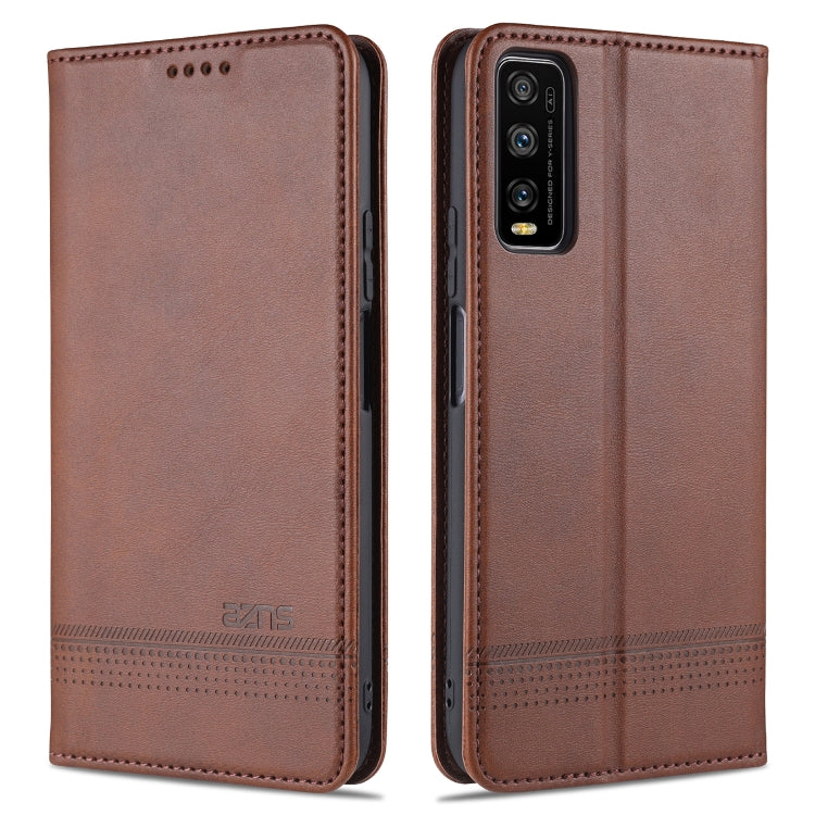 For vivo Y70s / Y51s / IQOO U1 AZNS Magnetic Calf Texture Horizontal Flip Leather Case with Card Slots & Holder & Wallet