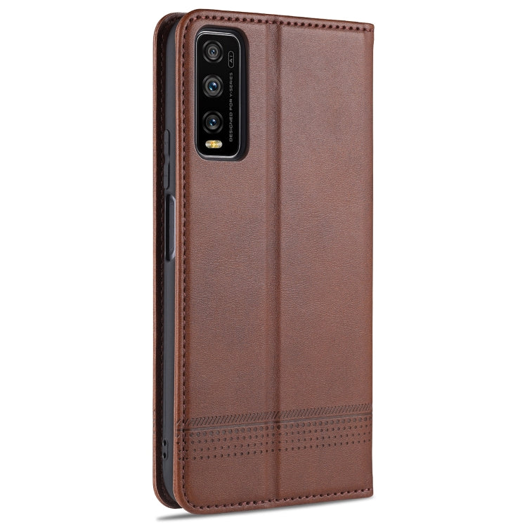 For vivo Y70s / Y51s / IQOO U1 AZNS Magnetic Calf Texture Horizontal Flip Leather Case with Card Slots & Holder & Wallet