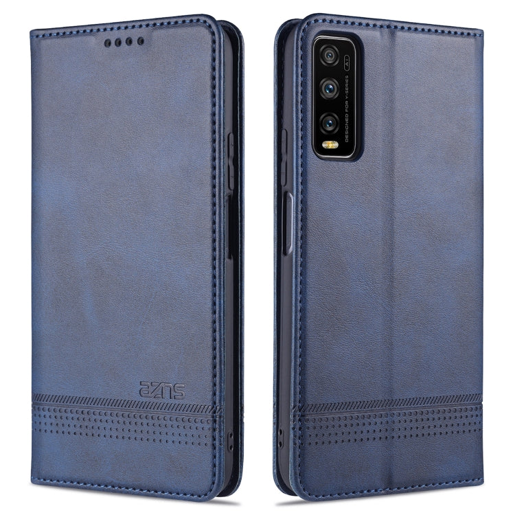 For vivo Y70s / Y51s / IQOO U1 AZNS Magnetic Calf Texture Horizontal Flip Leather Case with Card Slots & Holder & Wallet