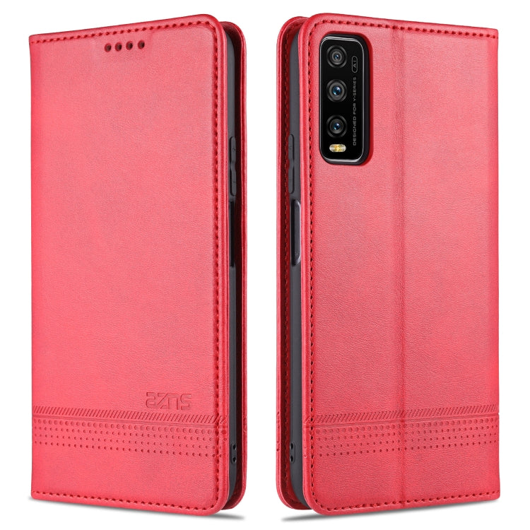 For vivo Y70s / Y51s / IQOO U1 AZNS Magnetic Calf Texture Horizontal Flip Leather Case with Card Slots & Holder & Wallet