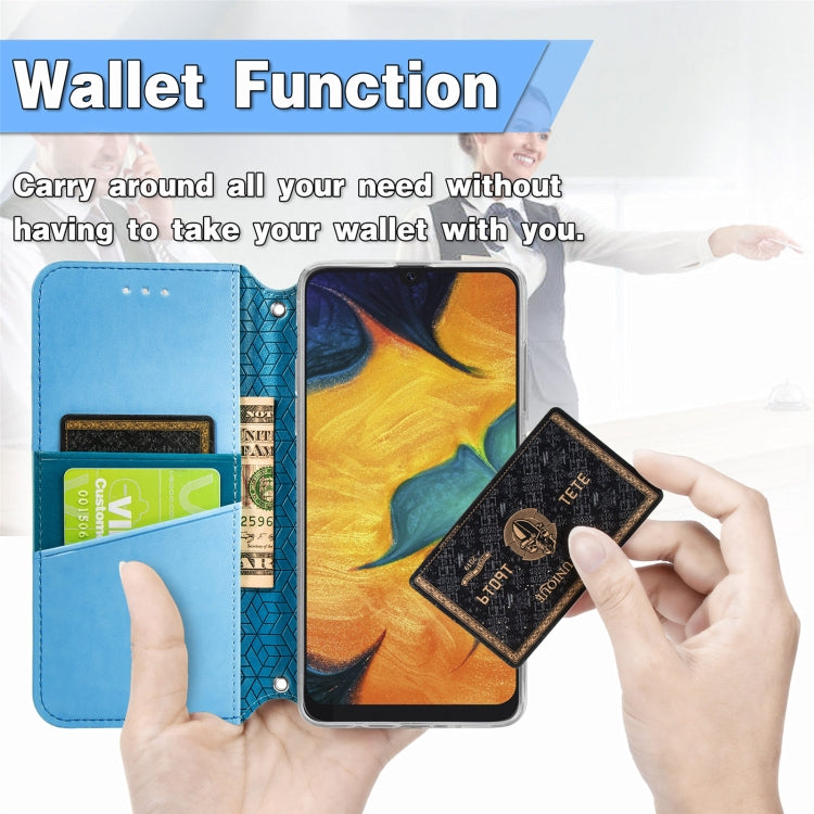 For Samsung Galaxy A20 / A30 Blooming Mandala Embossed Pattern Magnetic Horizontal Flip Leather Case with Holder & Card Slots & Wallet