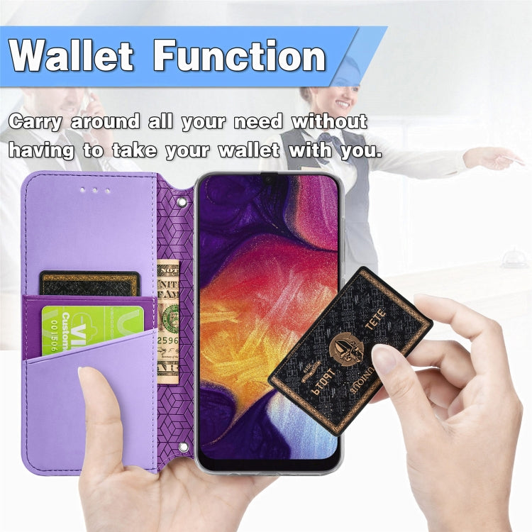 For Samsung Galaxy A50 Blooming Mandala Embossed Pattern Magnetic Horizontal Flip Leather Case with Holder & Card Slots & Wallet
