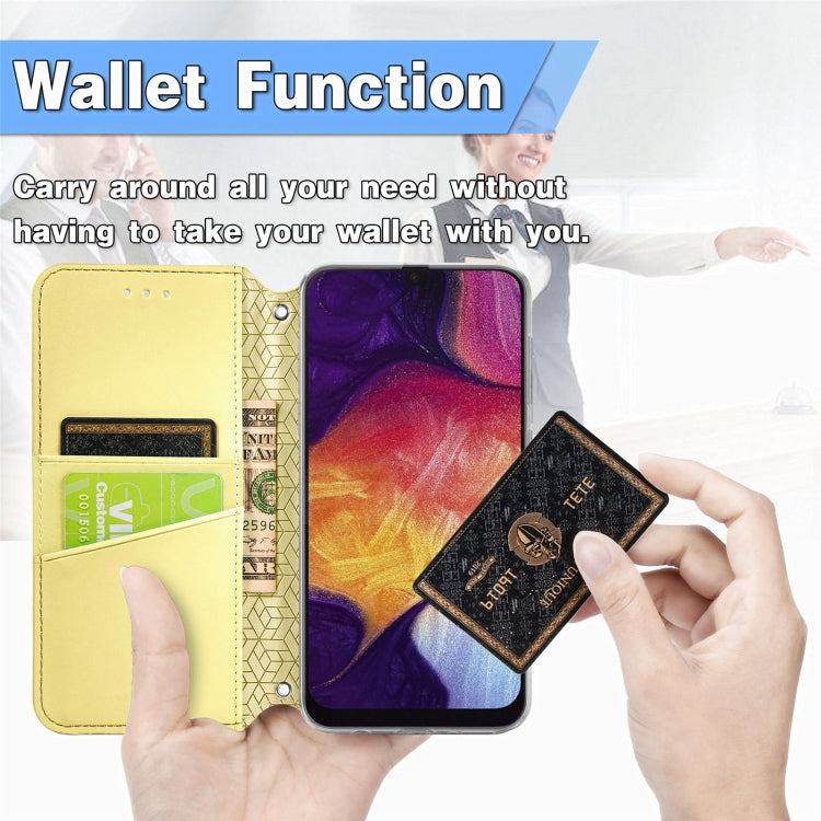 For Samsung Galaxy A50 Blooming Mandala Embossed Pattern Magnetic Horizontal Flip Leather Case with Holder & Card Slots & Wallet