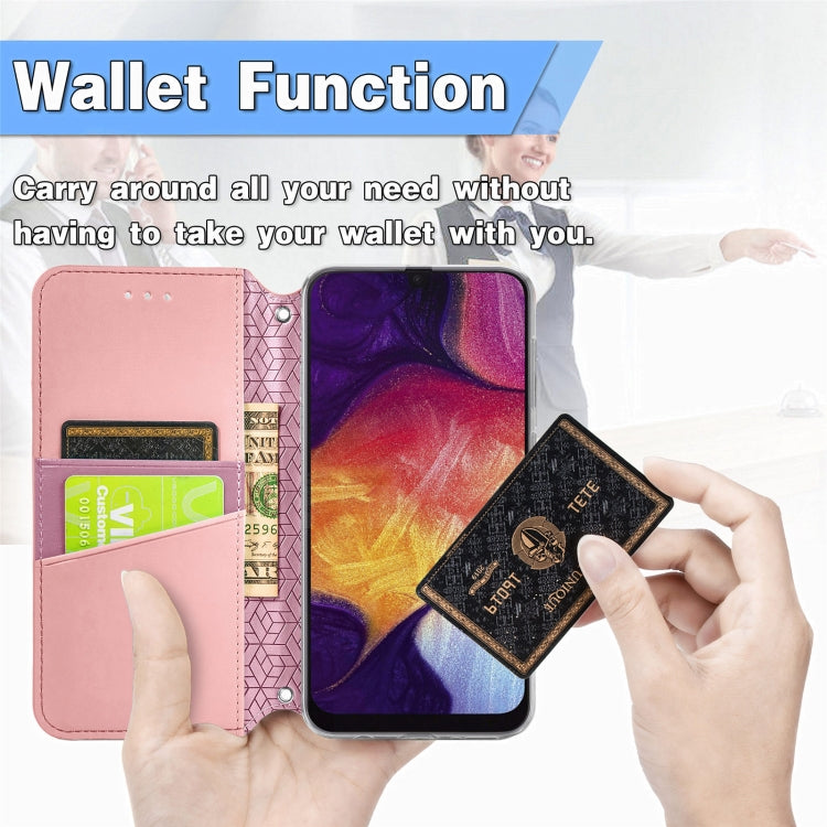 For Samsung Galaxy A50 Blooming Mandala Embossed Pattern Magnetic Horizontal Flip Leather Case with Holder & Card Slots & Wallet
