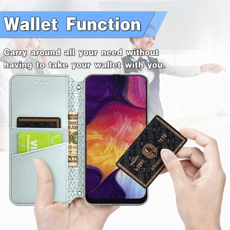 For Samsung Galaxy A50 Blooming Mandala Embossed Pattern Magnetic Horizontal Flip Leather Case with Holder & Card Slots & Wallet