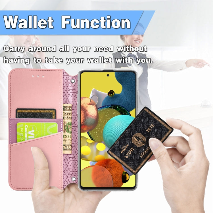 For Samsung Galaxy A51 5G Blooming Mandala Embossed Pattern Magnetic Horizontal Flip Leather Case with Holder & Card Slots & Wallet