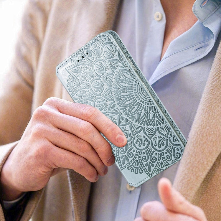 For Samsung Galaxy A51 5G Blooming Mandala Embossed Pattern Magnetic Horizontal Flip Leather Case with Holder & Card Slots & Wallet