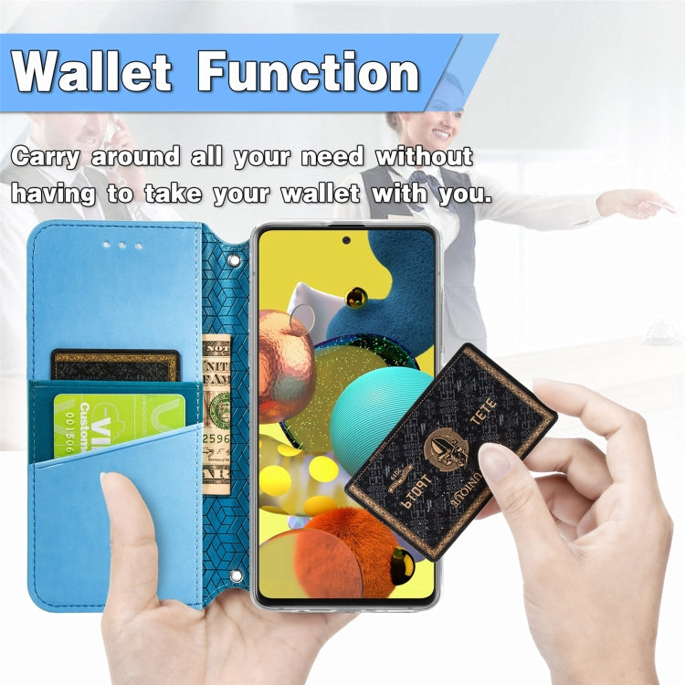 For Samsung Galaxy A71 Blooming Mandala Embossed Pattern Magnetic Horizontal Flip Leather Case with Holder & Card Slots & Wallet