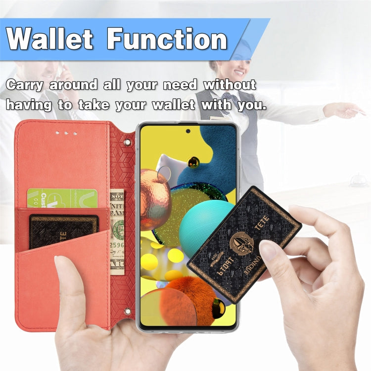 For Samsung Galaxy A71 Blooming Mandala Embossed Pattern Magnetic Horizontal Flip Leather Case with Holder & Card Slots & Wallet