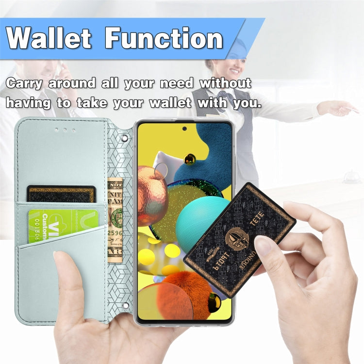 For Samsung Galaxy A71 Blooming Mandala Embossed Pattern Magnetic Horizontal Flip Leather Case with Holder & Card Slots & Wallet