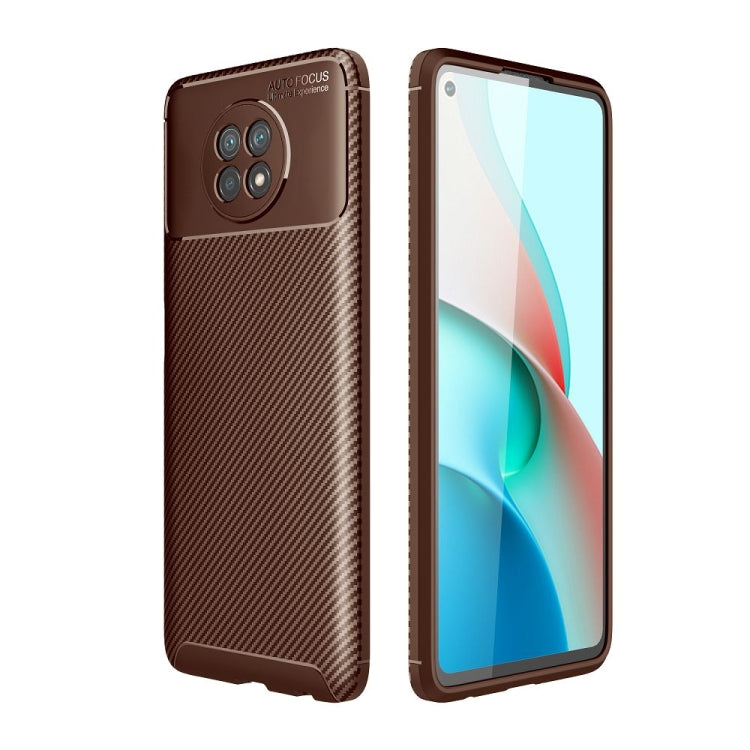 For Xiaomi Redmi Note9 5G Carbon Fiber Texture Shockproof TPU Case