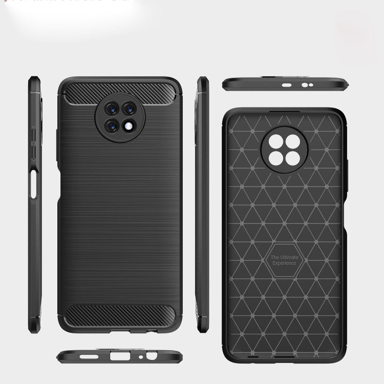 For Xiaomi Redmi Note9 5G Brushed Texture Carbon Fiber TPU Case